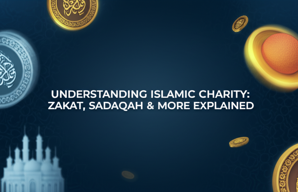 AI generated thumbnail for: Understanding Islamic Charity: Zakat, Sadaqah & More Explained
